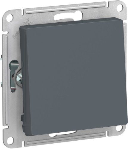 Выключатель кнопочный без рамки Systeme Electric AtlasDesign 1-кл. грифель картинка